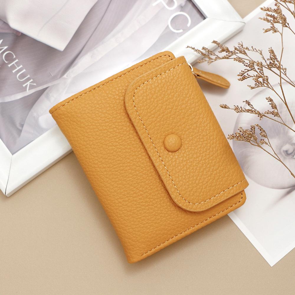 Women's Stylish Lychee Pattern Zipper Coin Purse & Multi-functional Card Holder Wallet