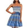 Women Sleeveless Summer Dresses For Women 2022 Wrap Chest Printed Beach Dress