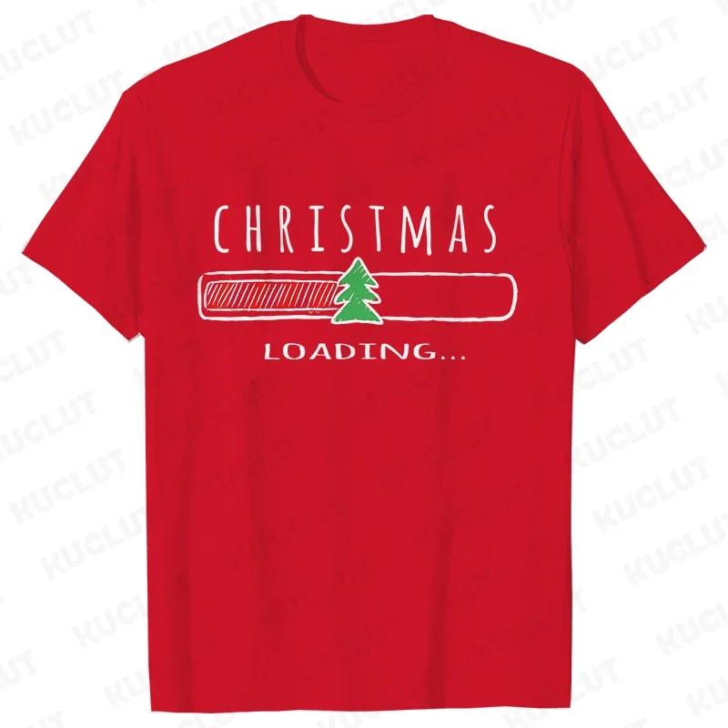 Kerst Laad Grafische T-shirt Dames Kleding Casual Korte Mouw T-shirts Gelukkig Nieuwjaar T-shirt Mode Vrolijk Kerstmis Y2k Tops