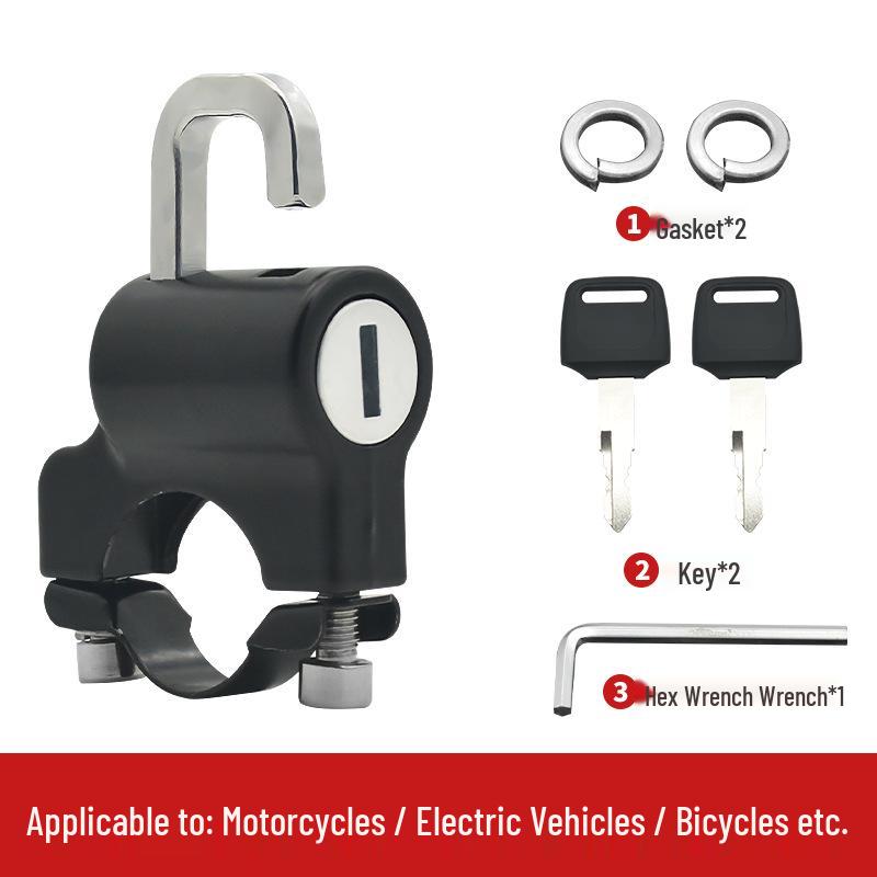 

Universal Anti-theft Motorcycle Helmet Lock - Secure Metal Key Hook for Electric Vehicles