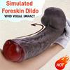 Extra Large Soft Liquid Silicone Dildo, Brown Realistic Design with Red Glans, 3 Sizes Available, Up To 31cm, Flexible Skin-Like Adult Toy