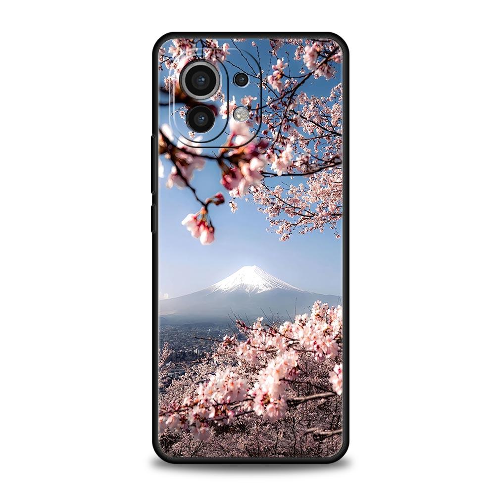 Flower Sea Pink Cherry Phone Case For Xiaomi Mi 17 15T 15 14 14T 13T 12T Pro 12 13 Lite 5G 11T Poco X6 X7 X5 Pro Soft Cover