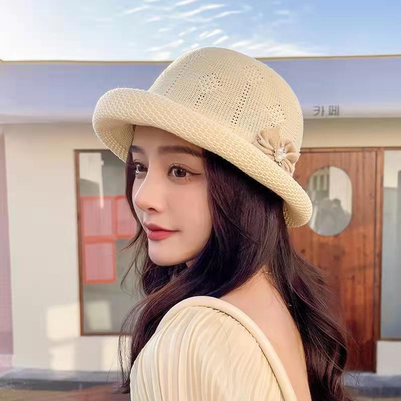 Spring Knitted Fisherman's Hat Literary Hat Female Autumn Korean British Hat China-Chic Leisure Versatile Pot Hat