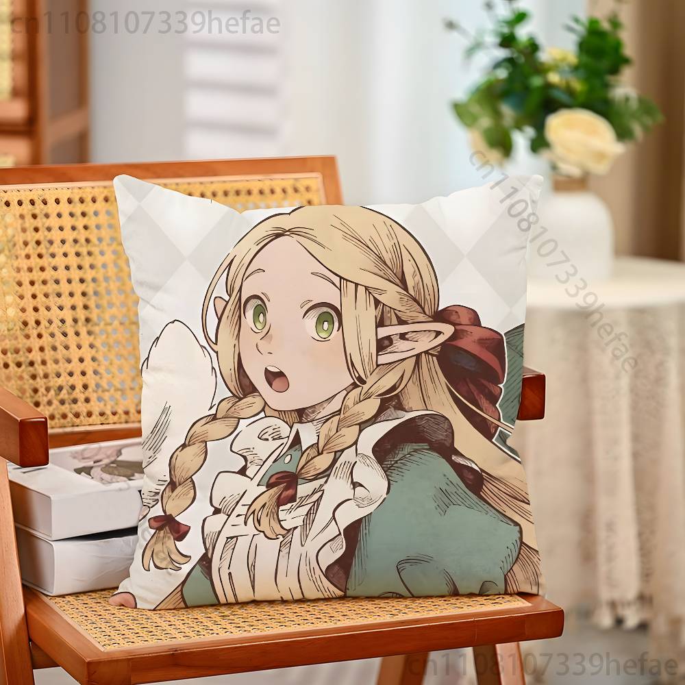 DDelicious In Dungeon Marcille Throw Pillow Case For Decoration 30cm 50cm 55cm Square Home Pillowcase Case