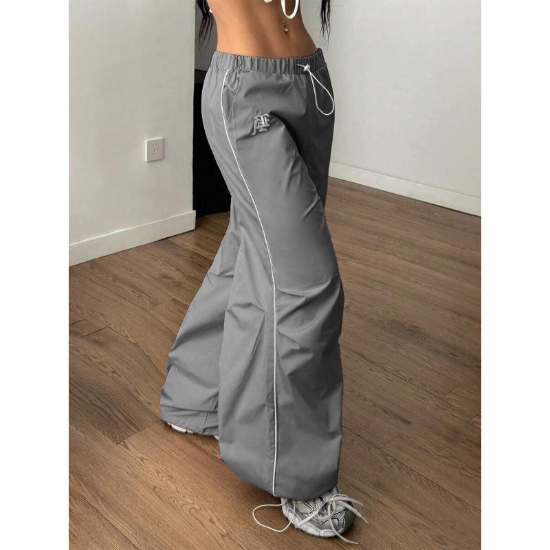 VEZFAA Damenmode, lässig, einfarbig, bedruckt, hohe Taille, Hosen, Hosen und Caprihosen