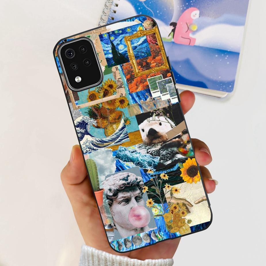 For LG K42 Case LM-K420 LMK420H Cute Fashion Painted Cover Soft Silicone Phone Case For LG K42 K 42 LGK42 Back Cover 6.6'' Coque