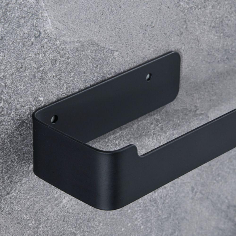 Self Adhesive Towel Holder Black Finish Towel Rail Toothbrush Holder Towel Hanger  Kitchen Use