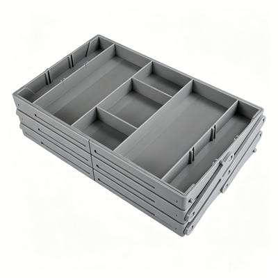Expandable 2-Tier Drawer Organizer Multi-Compartment Storage Box with Dividers for Kitchen Makeup Office Bathroom Space-Saving
