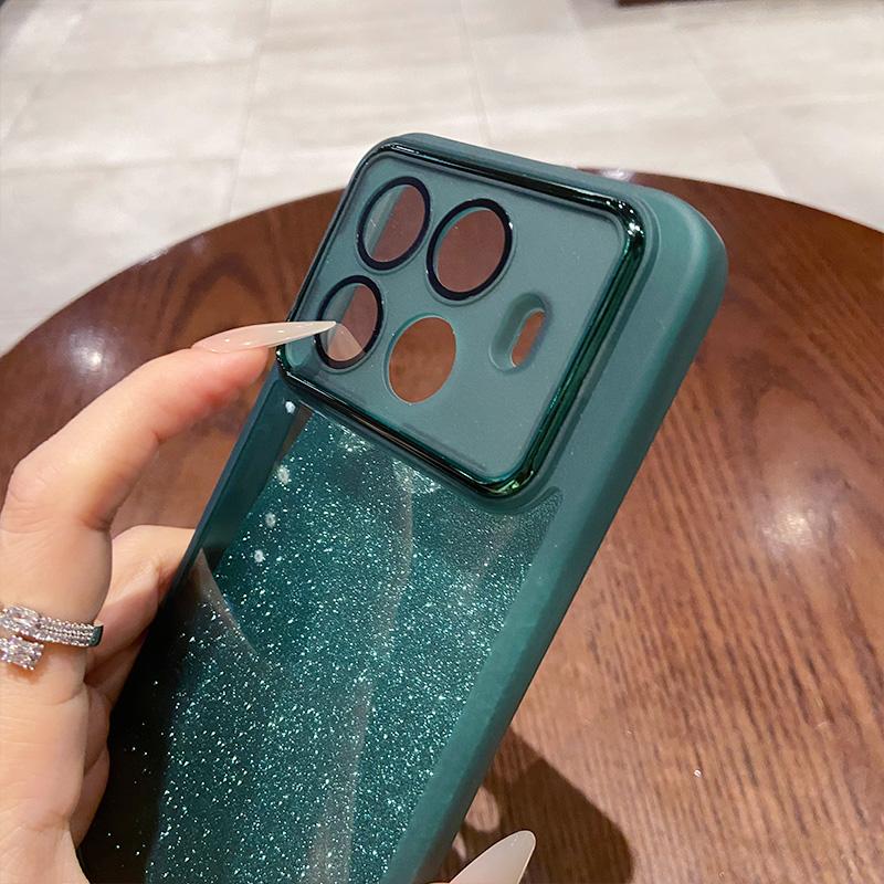 Glitter Case for Xiaomi 15T Pro 15 T Camera Lens Film Protective Phone Case Silicone Clear TPU Soft Cover Shell for Xiaomi Mi15T