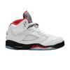Kids' Sneakers 5 Retro Fire Red Silver Tongue (2020) (GS) White/Black-Metallic Silver-Fire Red