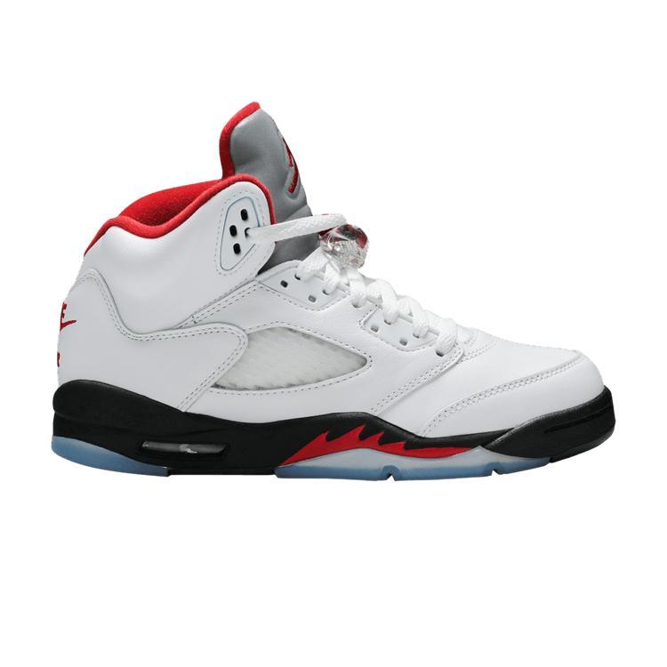 Jordan 5 Retro Fire Red Серебряный Язык (2020) (GS) 35.5