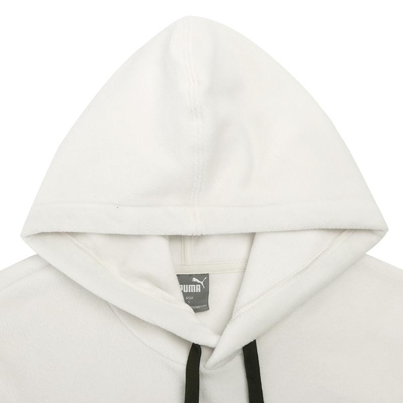 Puma Polar Fleece Hoodie With Logo Print Men Tops Off-White 534929-93