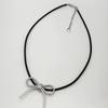 Bowknot Pendant Sweater Necklace Charm Women Girl Choker Summer Fashion Simple Geometric Clavicle Chain Party Jewelry