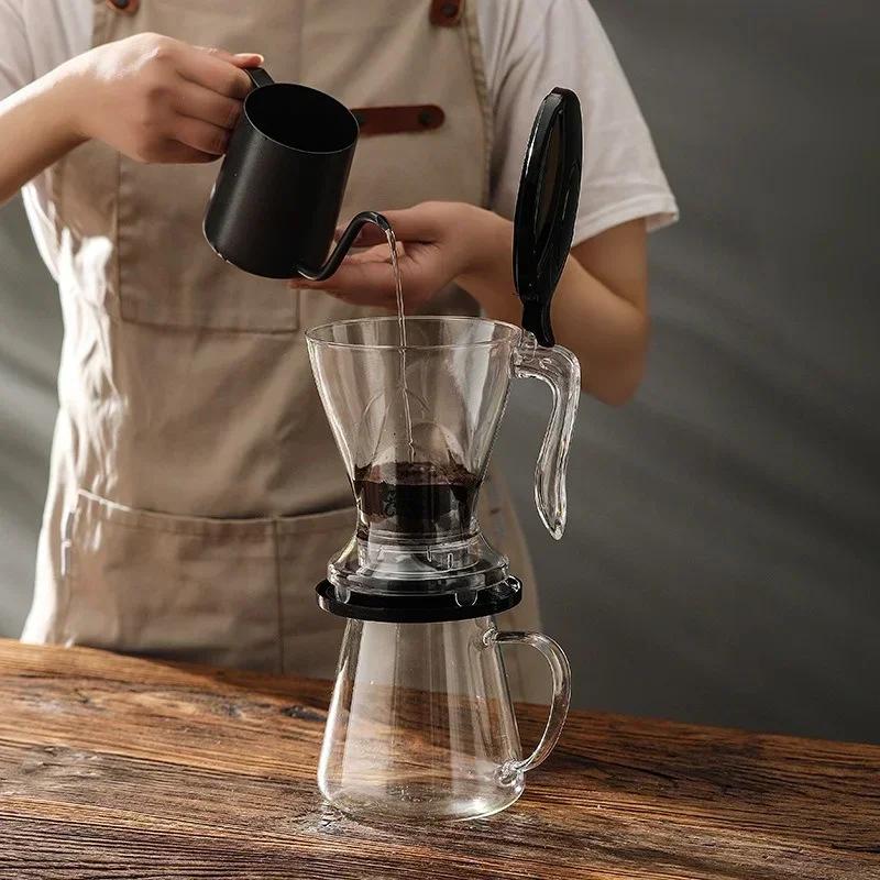 Large-capacity Coffee Filter Cup Tea Infuser Reusable Hand Brew Drip Coffee Tool Tea Tools with Lid Espresso Pot Ice Drinkware