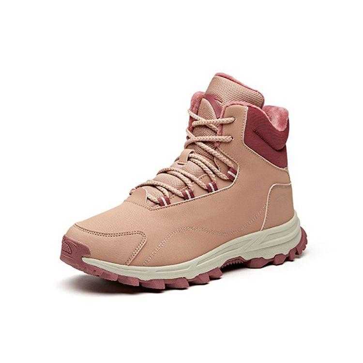 ANTA Casual Shoes Women's High Top Grain Powder/Raspberry Red/Shade 1 Gray 12948960-2