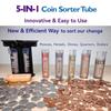 Coin Bank Coin Organizer Counter Machine With 5 In 1 Coin Sorter Tube Wrappers Holder Efficient Change Counter Bank For Coins