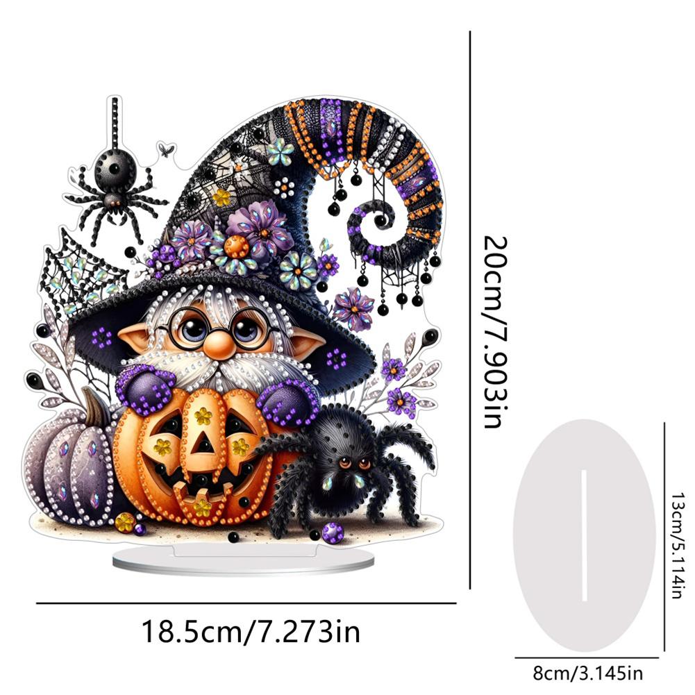 Acrylic Halloween Theme Diamond Painting Tabletop Ornaments Kit Table Top Diamond Painting Ornament Kits Home Bedroom Decoration