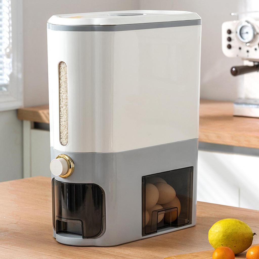 11kg Grain Container Storage with Lid, Pantry Store Food Rice and