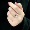 Trendy Birthstone Rings for Women New Design Dolphins Style Silver Plated 9 Colors Wedding Engagement Xmas Fashion Jewelry R788