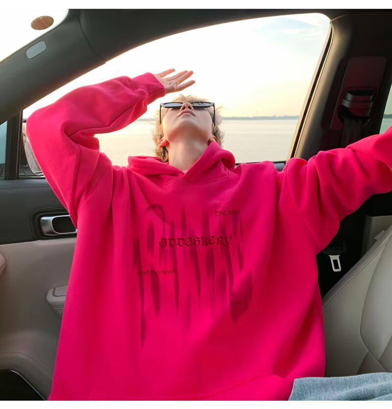 Men's Fleece-Lined Hooded Sweatshirt - Autumn/Winter Loose Fit Casual Jacket