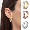Square CZ Huggie Hoop Earrings Gold Silver Small Hoops 15mm Wo Ca