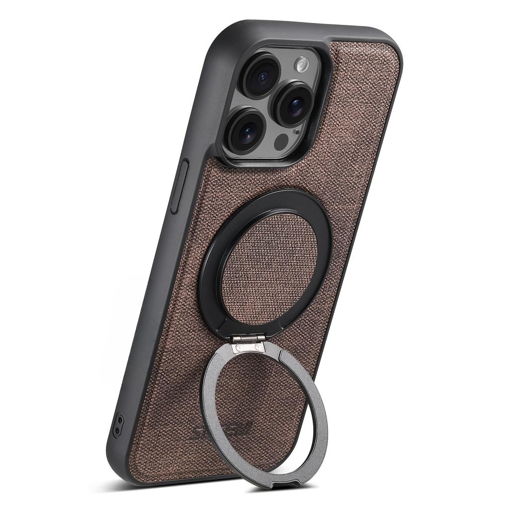 SUTENI G3 Für iPhone 14 Pro Max Magnetische Hülle Drehbarer Ring Ständer Jeans Textur PU TPU Handy Rückseite