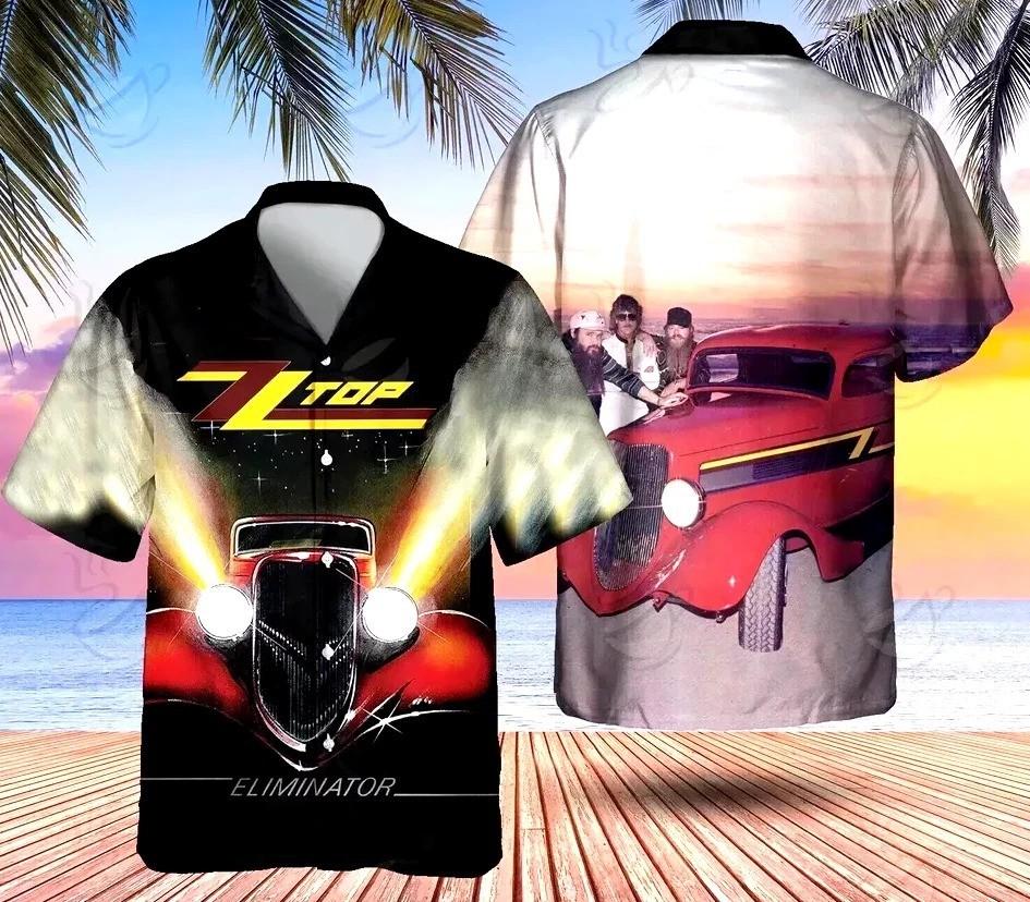 Rock Band ZZ Top Eliminator Hawaiian Shirt Unisex T-Shirt S
