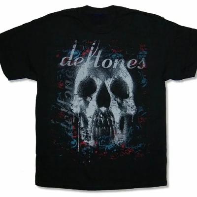 Pánské tričko Hororový film Deftones Lebka Harajuku Gotické Černé topy Kluci Dívky Streetwear Vintage Volná Móda Ležérní tričko