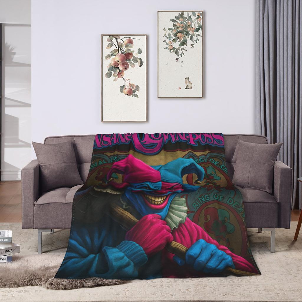 Insane Clown Posse band Flannel Blankets Spring Soft Throw Blanket for Children Couch Chair Funny Bedspread Sofa Bed Cover
