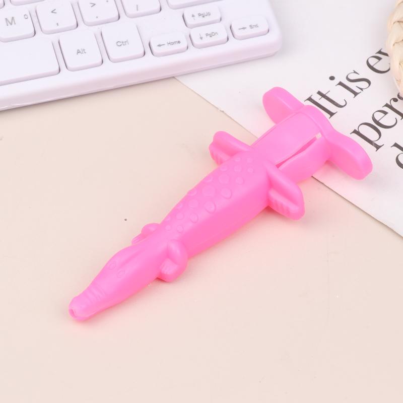 1 ks opakovaně použitelný roztomilý ochranný kryt na jehlu ve tvaru krokodýla, kryt na zubní stříkačku, nástroj pro zubního lékaře na injekční podávání