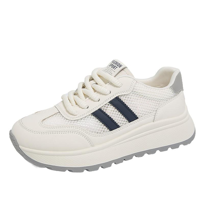 First layer cowhide~ genuine leather mesh Forrest Gump shoes women's summer versatile casual sports dad shoes platform women's shoes