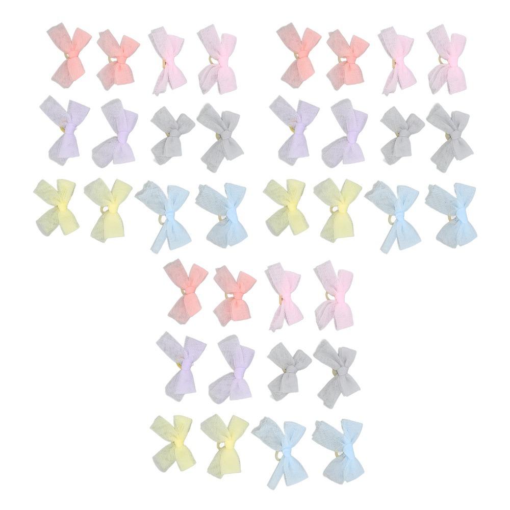 36PCS Handmade Dog Head Flower Bow Shape Pet Hair Clip Easy Wear Pet Hair Bow  Christmas Ornament