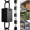 Regenketting Rechthoekige Regenketting Set Roestbestendig Regenketting Dakgoot Adapter Regenketting voor Dakgoot Afvoerbuis Decoratie P9YB