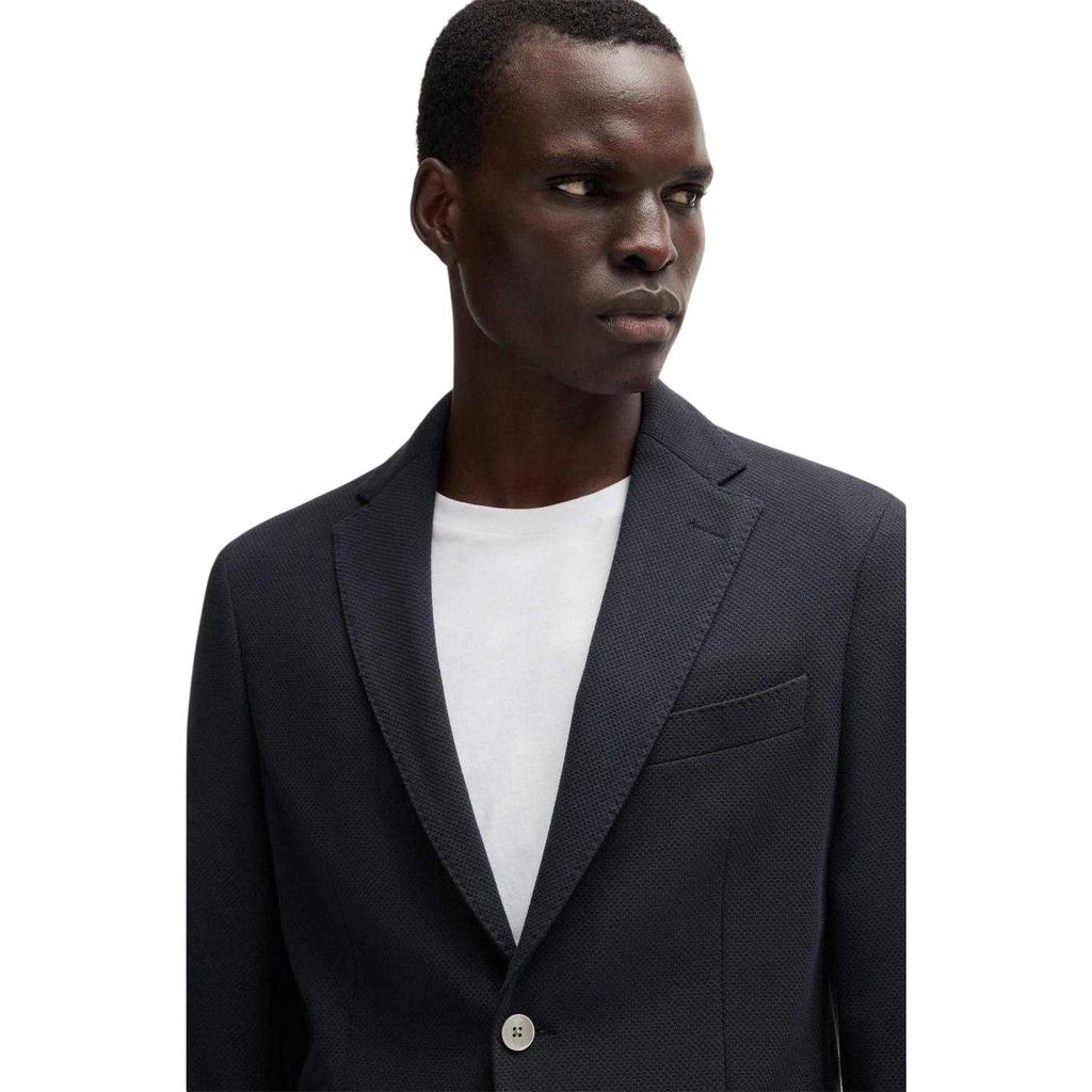 Boss Mens Textured Notch Neck Blazer