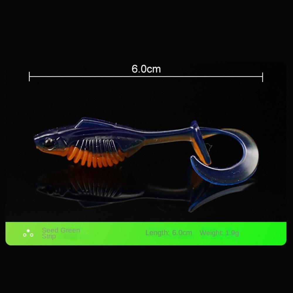 10PCS 6.0cm 1.9g Fishing Soft Lures Fishing Jig Lure Artificial Lures PVC Floating Minnow Baits Minnow Lures Winter Fishing