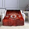 Football-themed Flannel Blanket for Living Room and Bedroom, Featuring The Manchester United Football Club Logo Print.