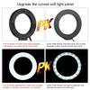 4.7 Inch 12cm Usb Led Ring Vlogging Video Fill Light Round Base Desktop Holder Kits,adjustable Height: 15.5cm-25.5cm