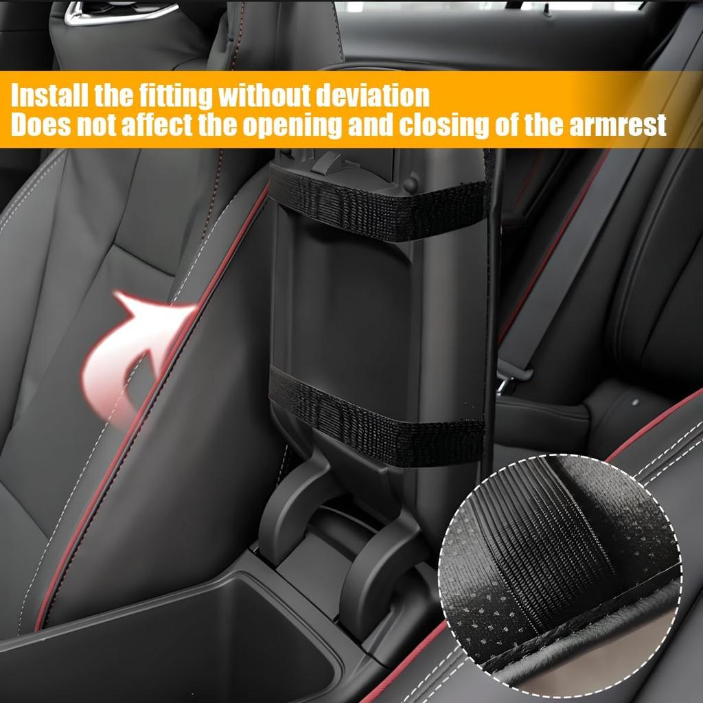 Mandark Bling Car Center Console Cover, Rhinestones Crown Vehicle Armrest Seat Box Mat Pad, Diamond Automotive Interior Arm Rest Cushion Protector