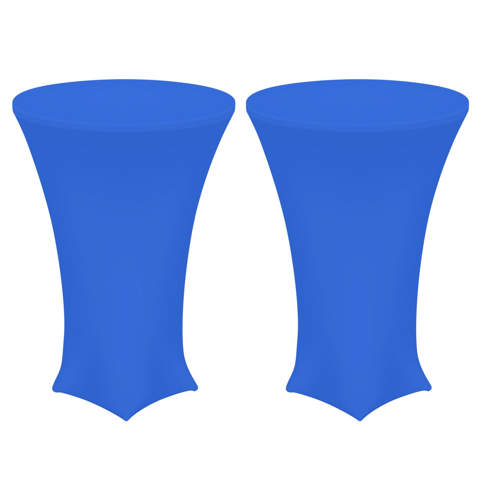 

2pcs Round Cocktail Tablecloth 80x110cm Highboy Spandex Stretch Table Cover for Hotel Party Wedding Birthday Banquet Table сапфірове скло синього кольору кольору