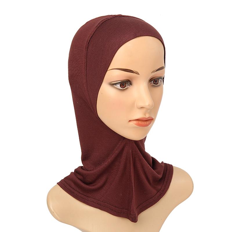 Muslim Full Coverage Undercap Women Cotton Jersey Hijab Elastic Bonnet Plain Underscarf Fashion Inner Headband Turban