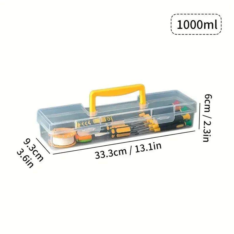 

With Handle Transparent Portable Tool Storage Multifunctional Organizer Box Plastic Hardware Tool Box Large Capacity Suitcase