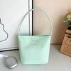 2025 Summer New Simple Nylon Underarm Bag Niche Design Letter Embroidery Portable Bucket Bag