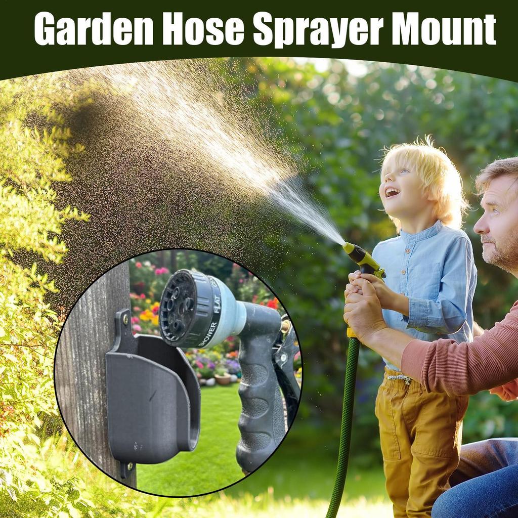 Wall Bracket For Hose Nozzles Garden Hose Sprayer Nozzle Mount Yard Irrigation Equipment Organizer For Fence Lawn Courtyard