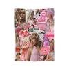 Singer Sabrina Carpenter Blanket Pop Music Plush Funny Warm Throw Blanket for Chair Covering Sofa Autumn/Winter,