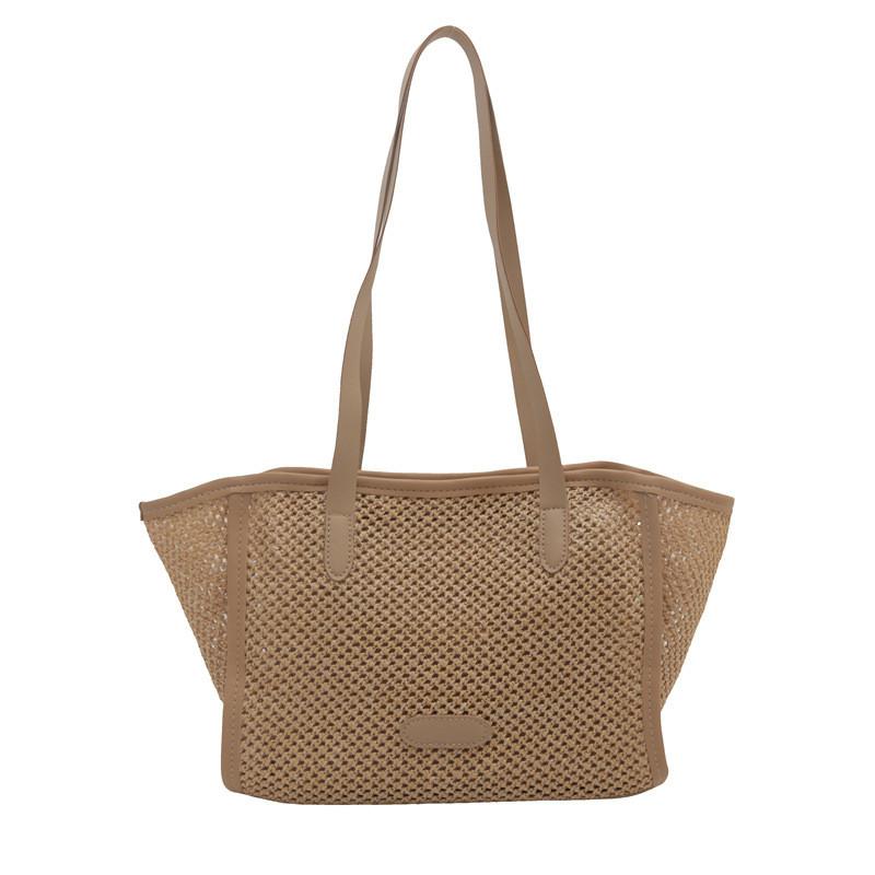 Fashionable Big Size Women's Woven Tote Bag With Chic Design For Daily Use