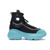 New LiNing Puff Durable Breathable High Top Sports Casual Shoes Women's Black Blue AZGS112-2
