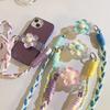 1pcs Flower Back Clip - Neck Strap, Universal Phone Case Hanging Rope, Diagonal Cross Phone Chain, Jewelry Accessory