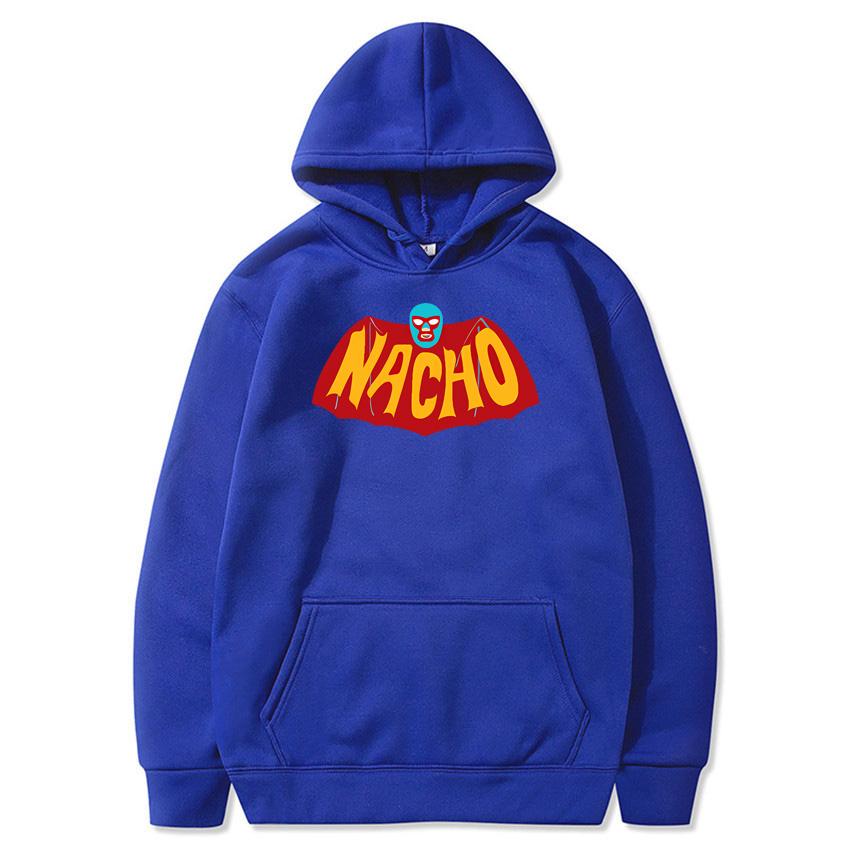 New autumn and winter Nacho printed hoodie classic style daily casual fashion pullover solid color fleece warm hoodie