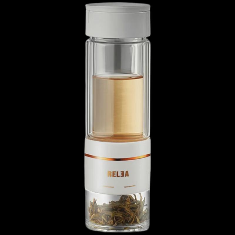 RELEA Portable Glass Tea Infuser Cup