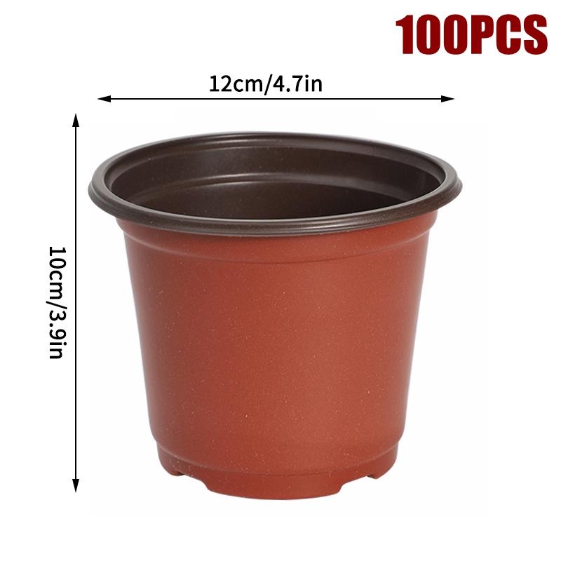 20-100Pcs Plastic Nursery Seedling Pot Succulent Plantpot Garden Flowerpots Transplant Container Pot Garden Supplies